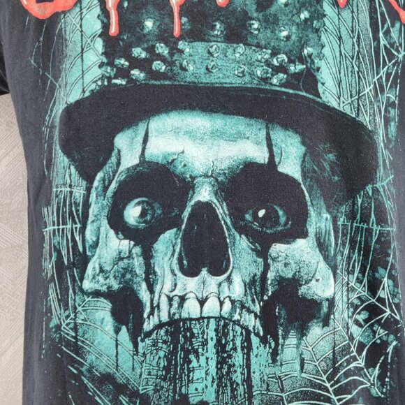 Alice Cooper Shirt Mens Medium Black Spend The Night With Graphic Tee Tour Skull - Picture 6 of 13